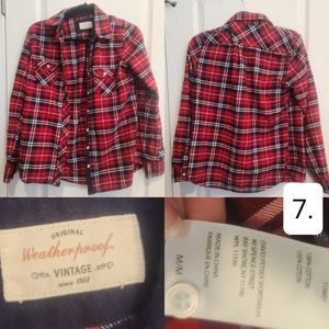 SOLD Red Button Up Plaid